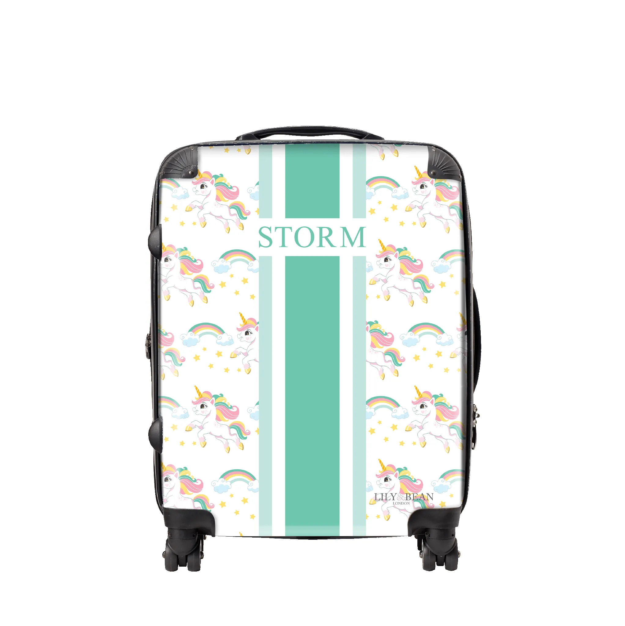 Unicorn Hardshell Luggage - Aqua sold by Lily and Bean