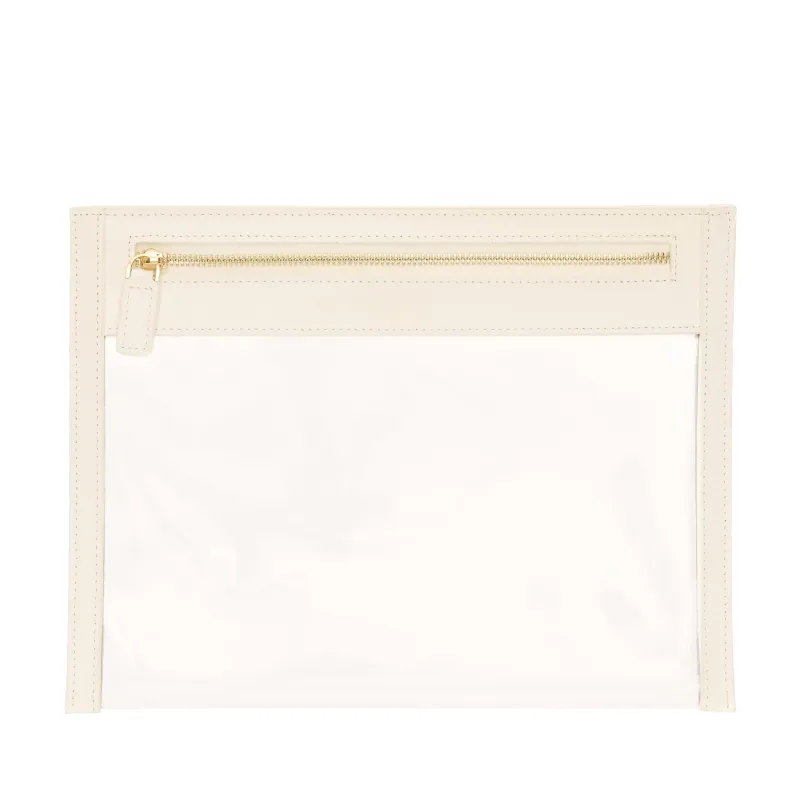 Clear Travel Pouch - Ivory sold by Lily and Bean
