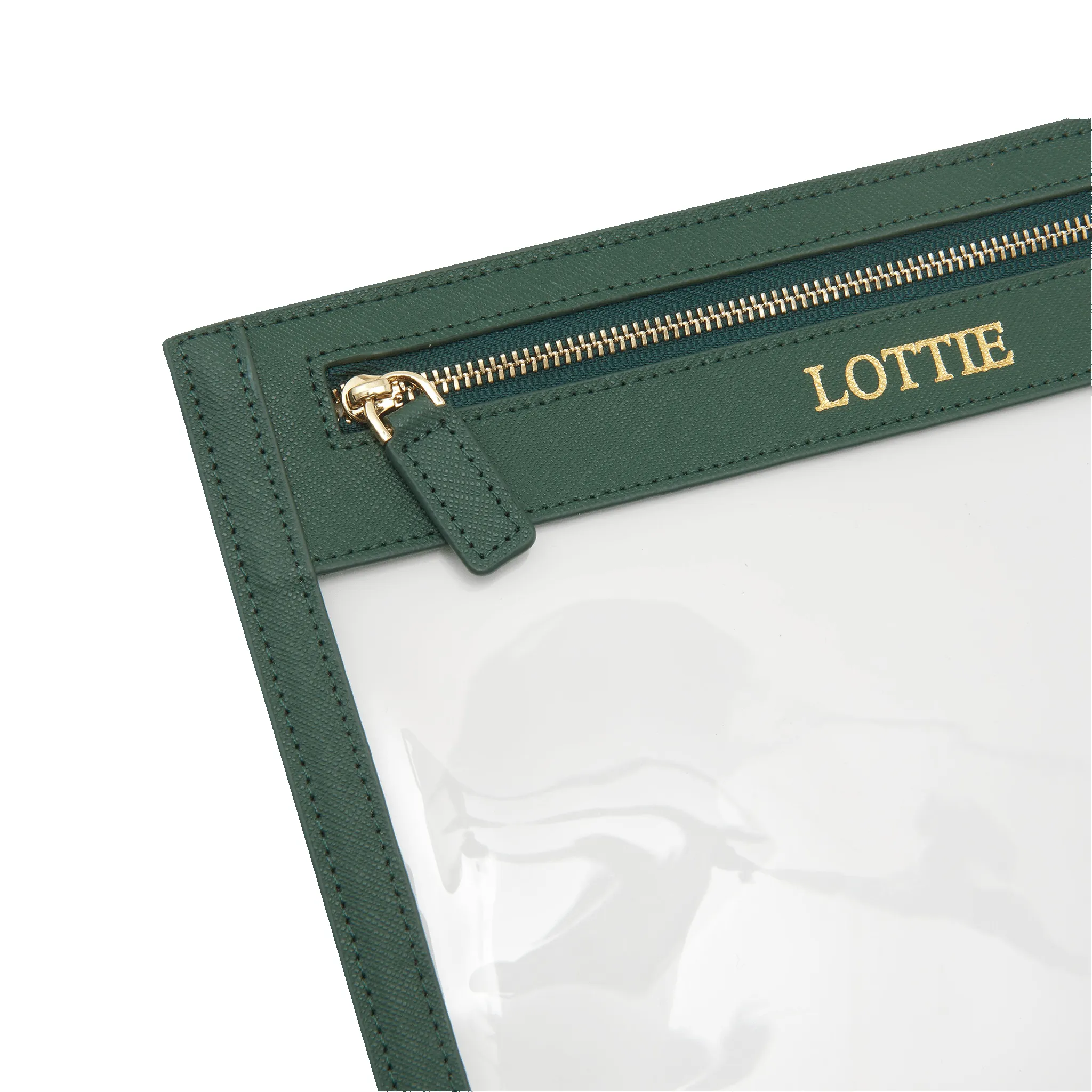 Clear Travel Pouch - Dark Green sold by Lily and Bean product image thumbnail 3