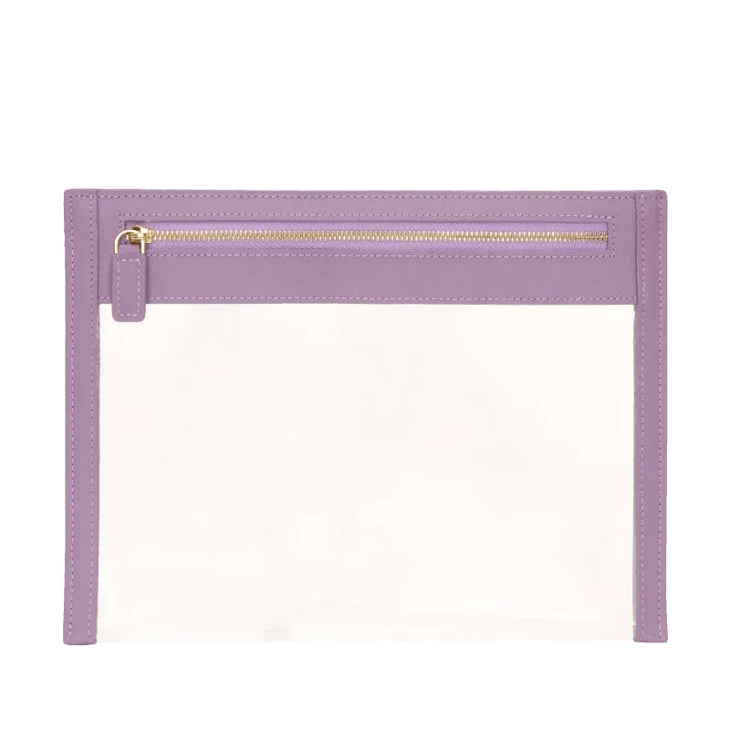 Clear Travel Pouch - Lilac sold by Lily and Bean
