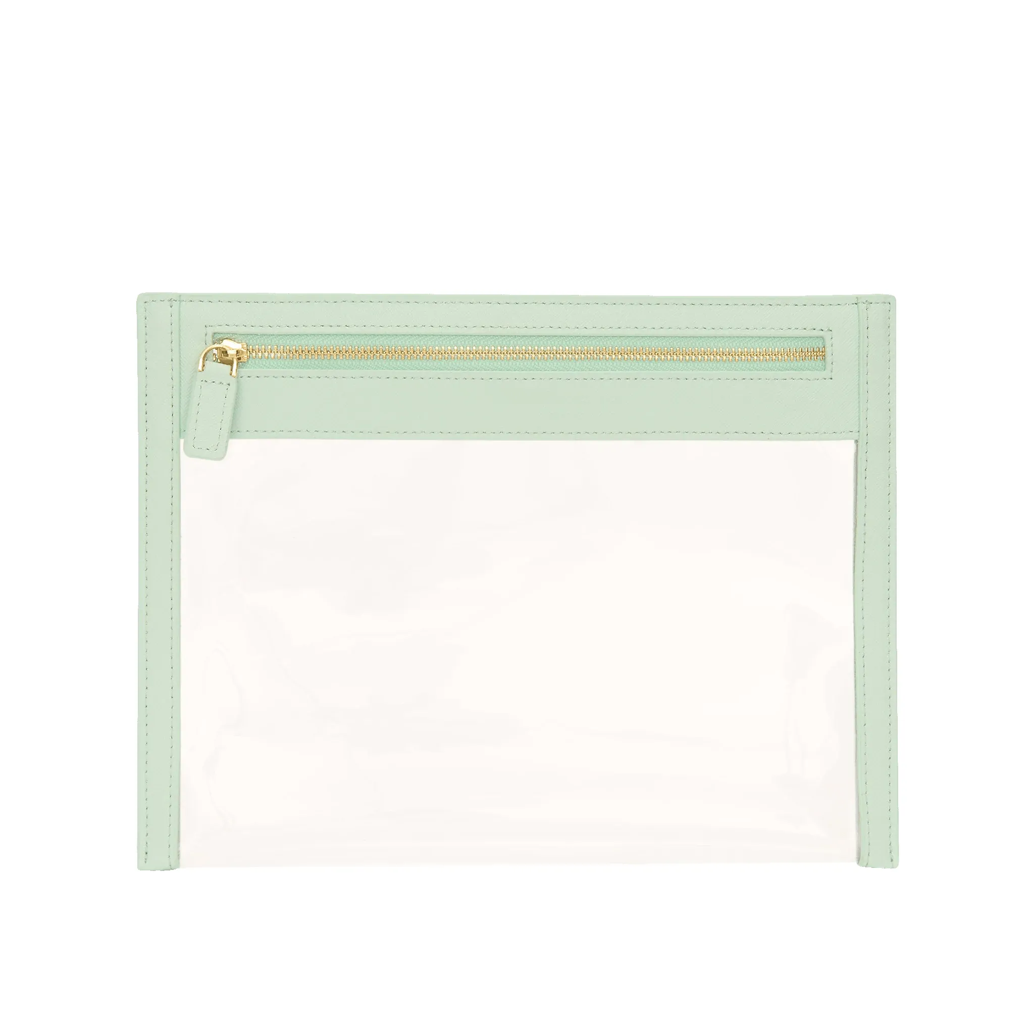 Clear Travel Pouch - Mint Green sold by Lily and Bean