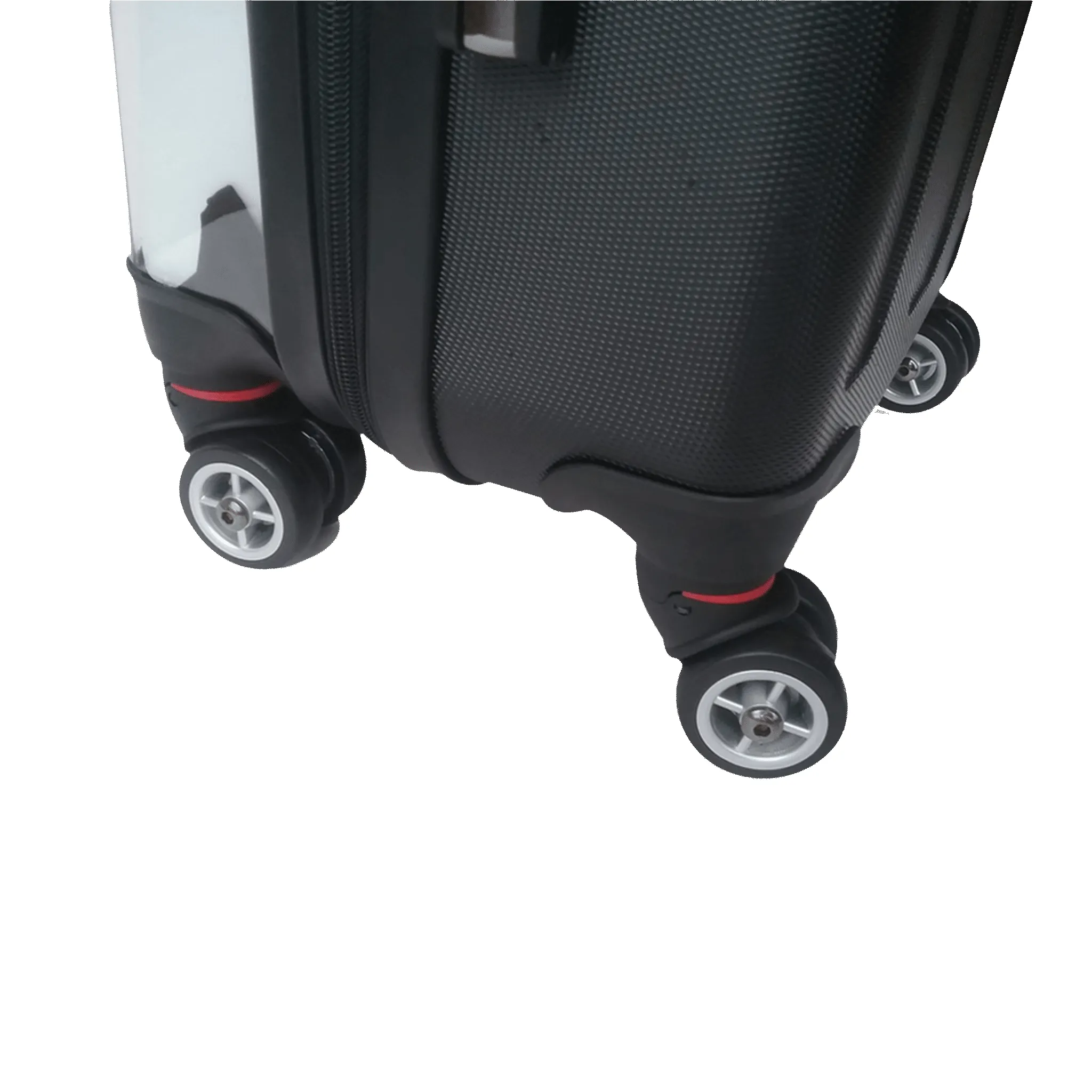 Straw Effect Hardshell Luggage - Pink & Grey sold by Lily and Bean product image thumbnail 4