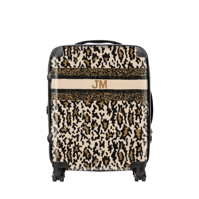 Juliana Beaded Luggage - Leopard sold by Lily and Bean