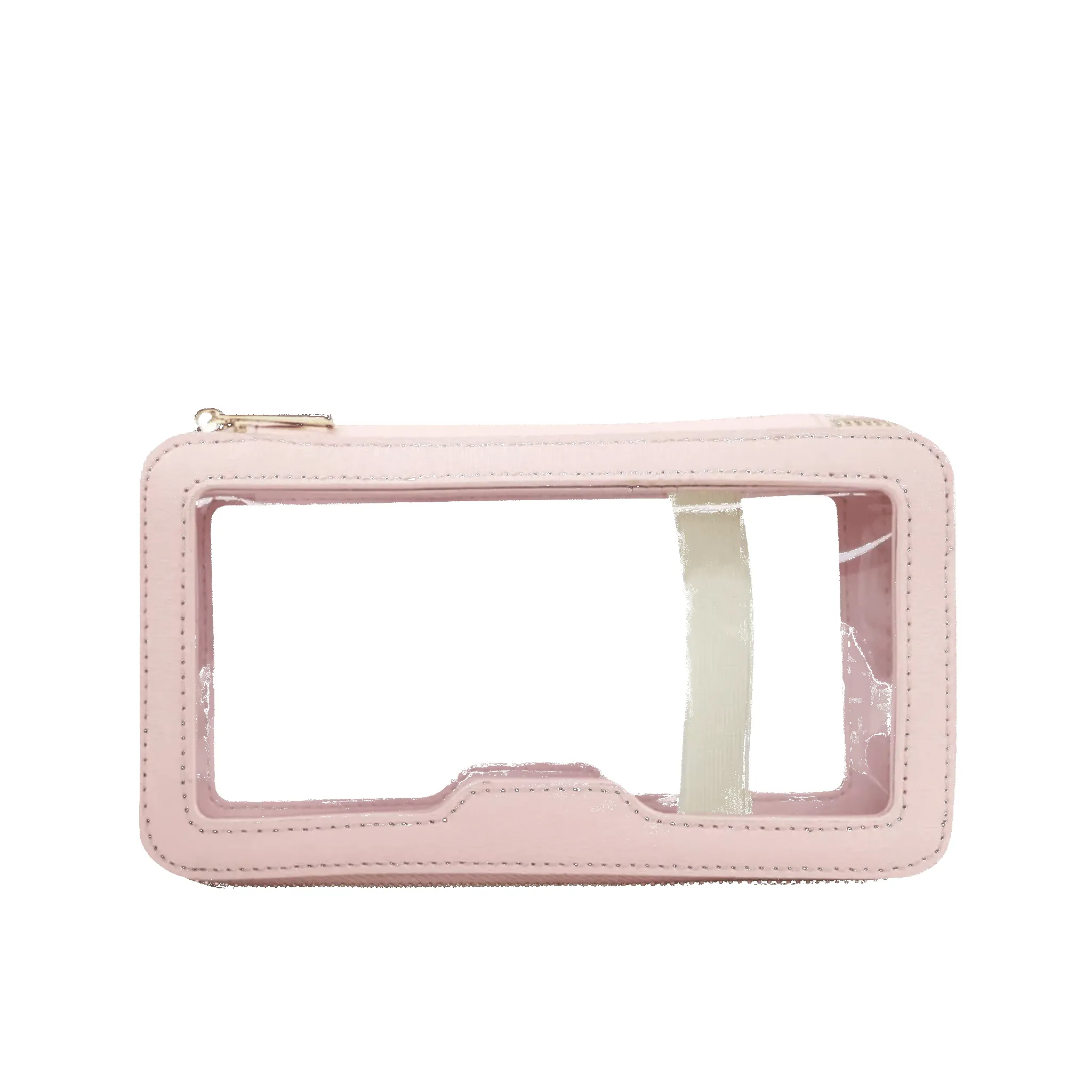 Clear Rectangular Make-up Bag - Pale Pink sold by Lily and Bean