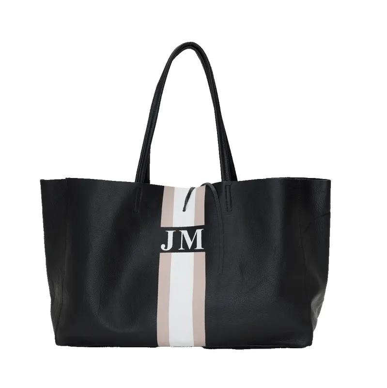 Egerton Shopper - Black & Taupe sold by Lily and Bean