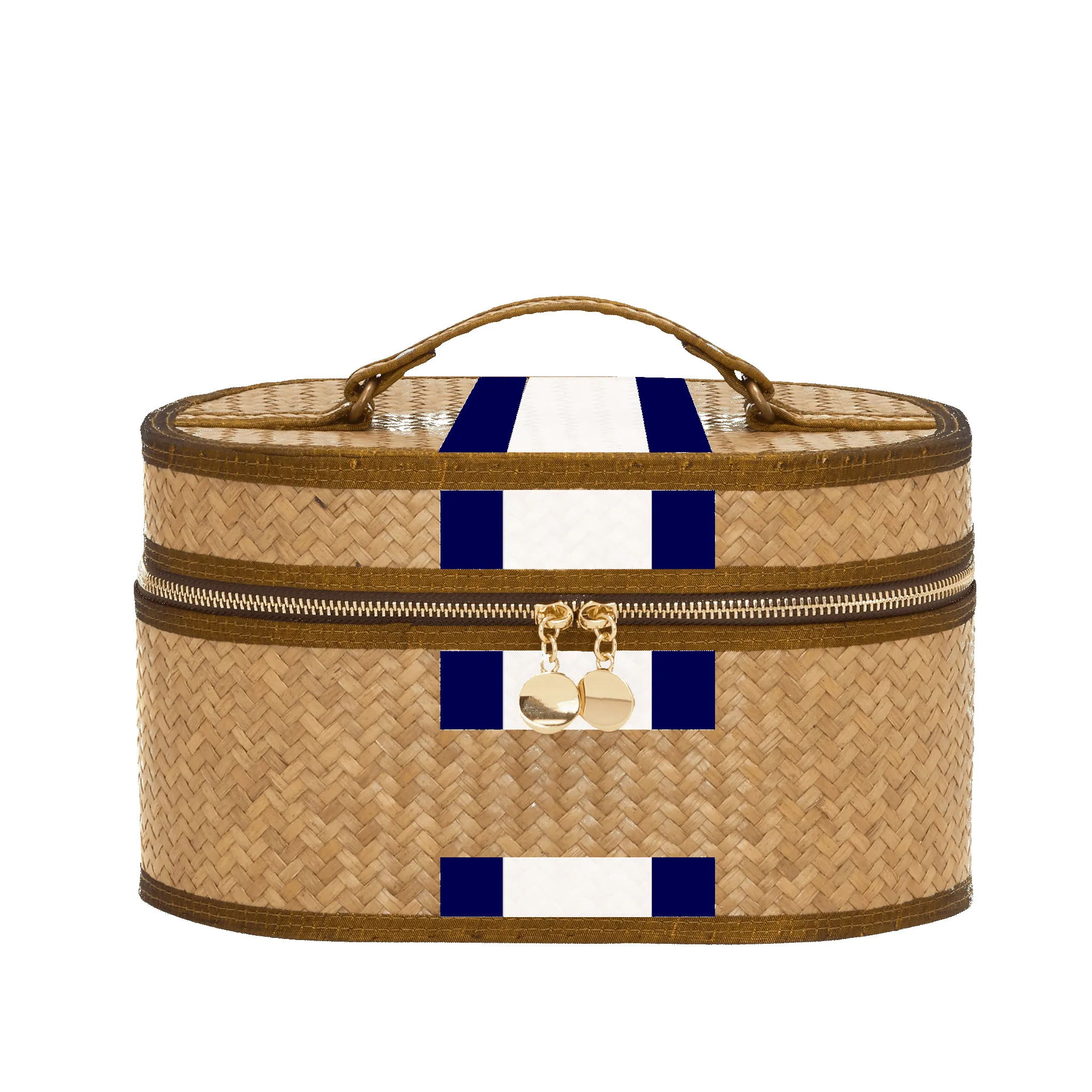 Straw Vanity Case - Navy sold by Lily and Bean