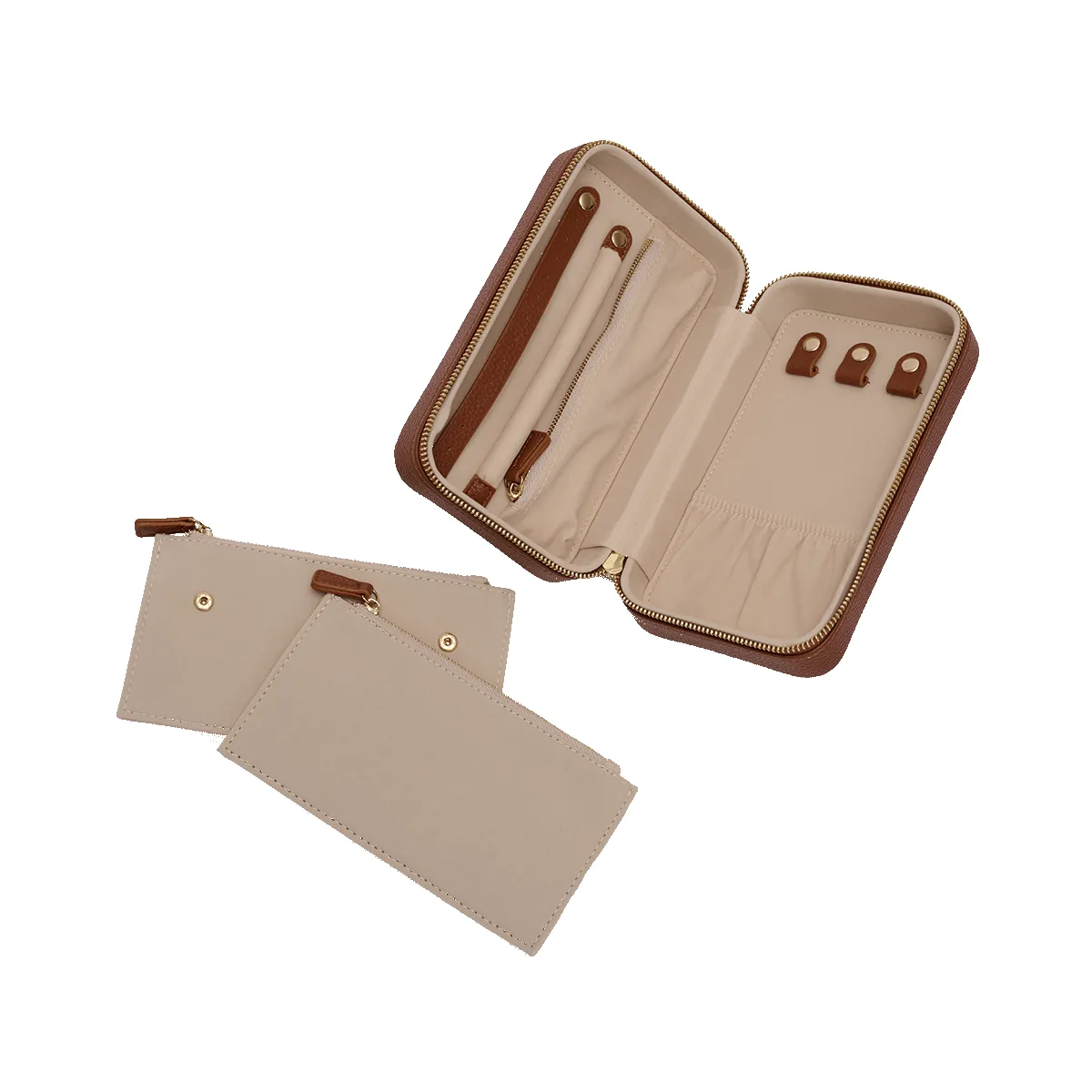 Leather Jewellery Box - Tan sold by Lily and Bean product image thumbnail 3