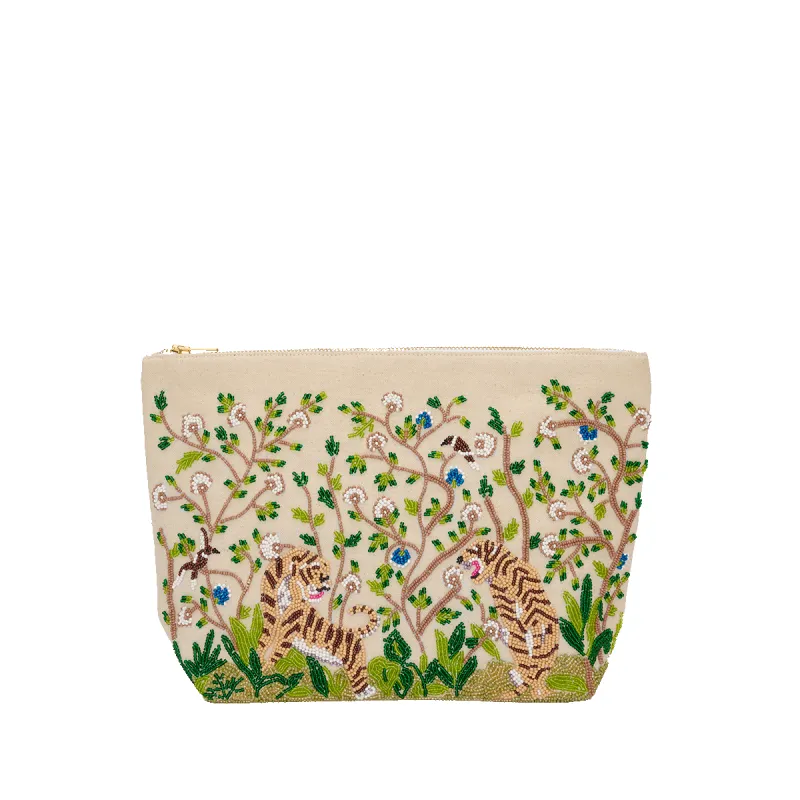 The Rainforest Beaded Cosmetic Bag sold by Lily and Bean