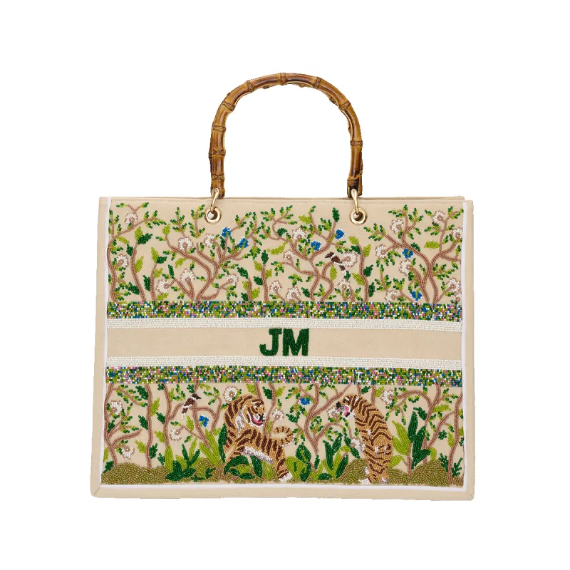 The Juliana Beaded Tote - Rainforest sold by Lily and Bean