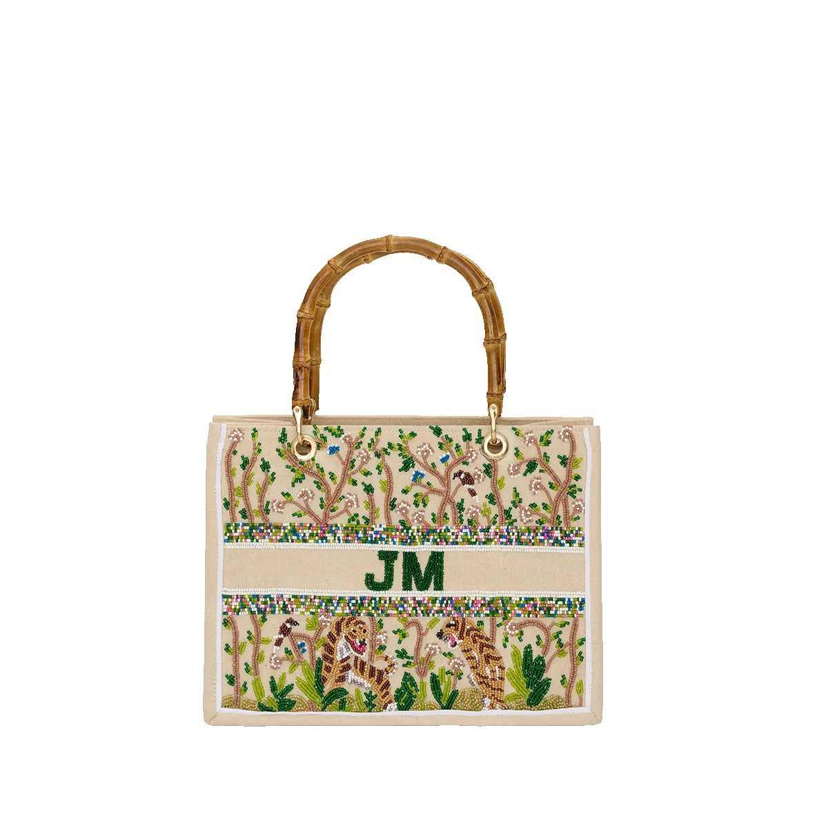 The Juliana Mini Beaded Tote - Rainforest sold by Lily and Bean