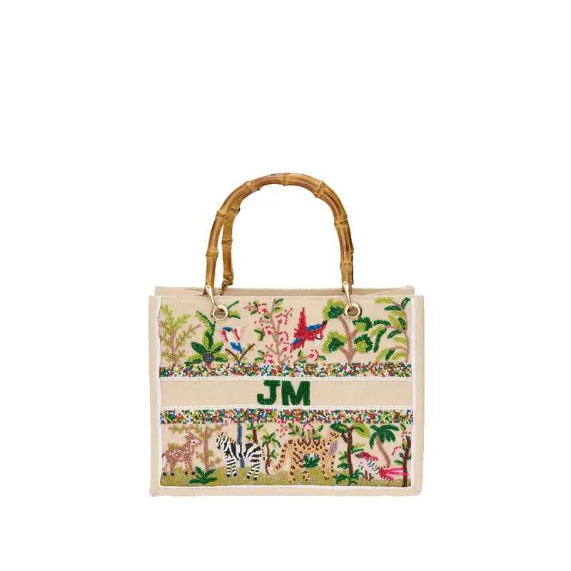 The Juliana Mini Beaded Tote - Serengeti sold by Lily and Bean