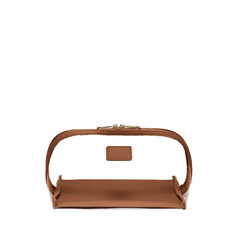 L&B - Transparent Makeup Holder - Tan sold by Lily and Bean