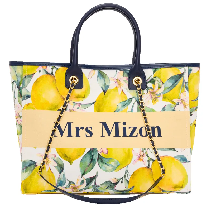 Lily and Bean Zesty Canvas Tote Bag sold by Lily and Bean