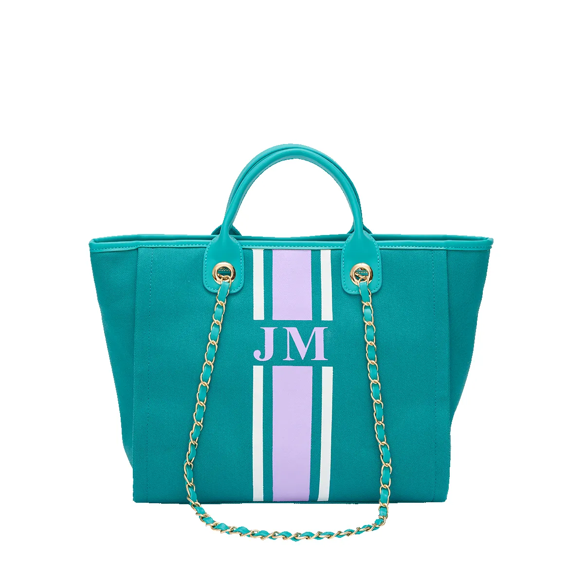 The Lily Canvas Tote - Teal - Medium sold by Lily and Bean