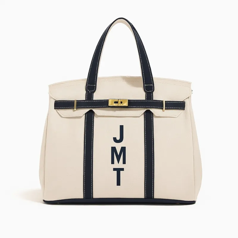The Not Hettie Bag Navy Canvas sold by Lily and Bean