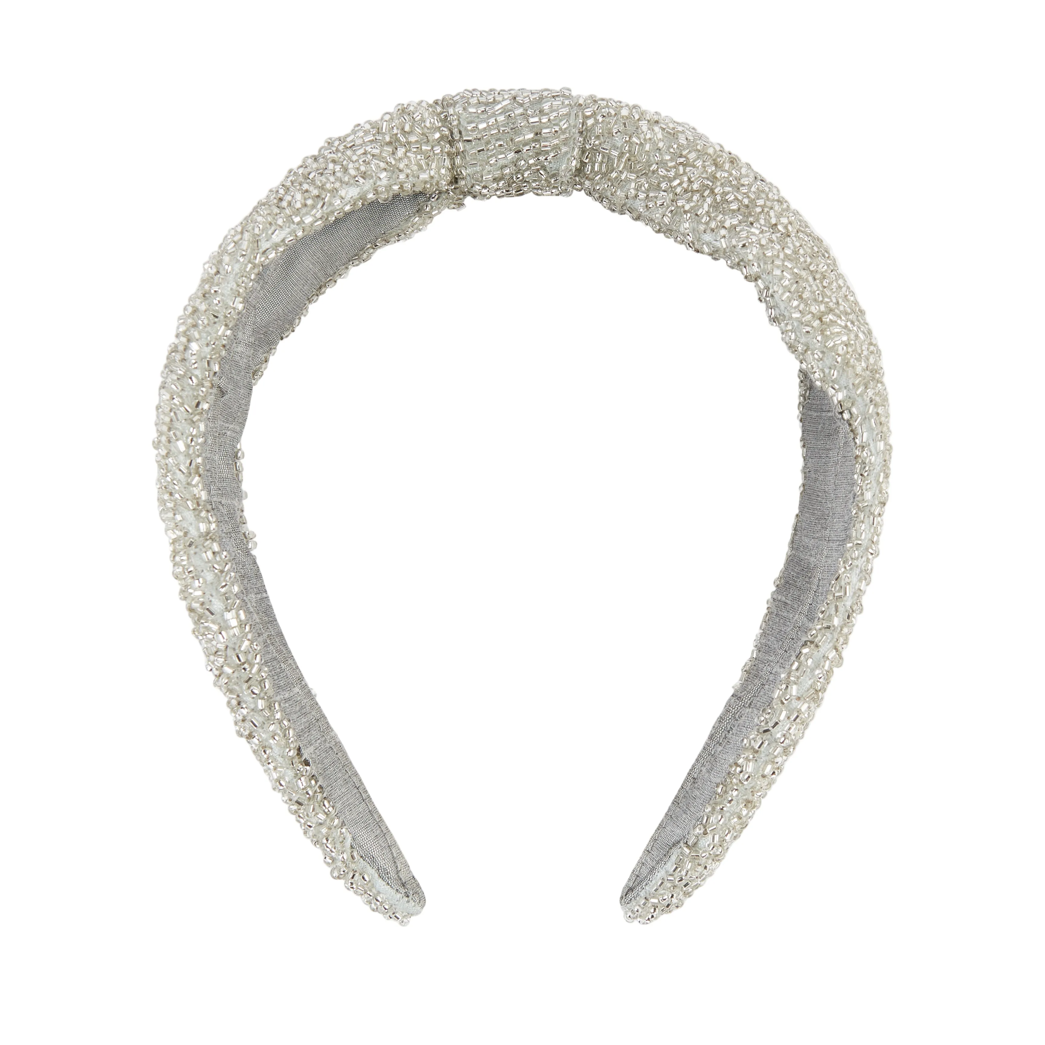 The Silver Beaded Headband sold by Lily and Bean
