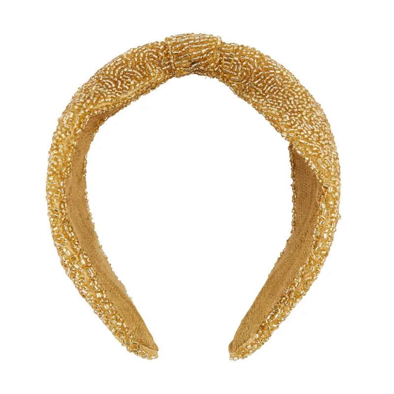 The Gold Beaded Headband sold by Lily and Bean