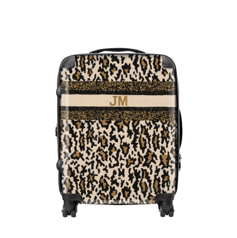 The Juliana Leopard Beaded Luggage sold by Lily and Bean