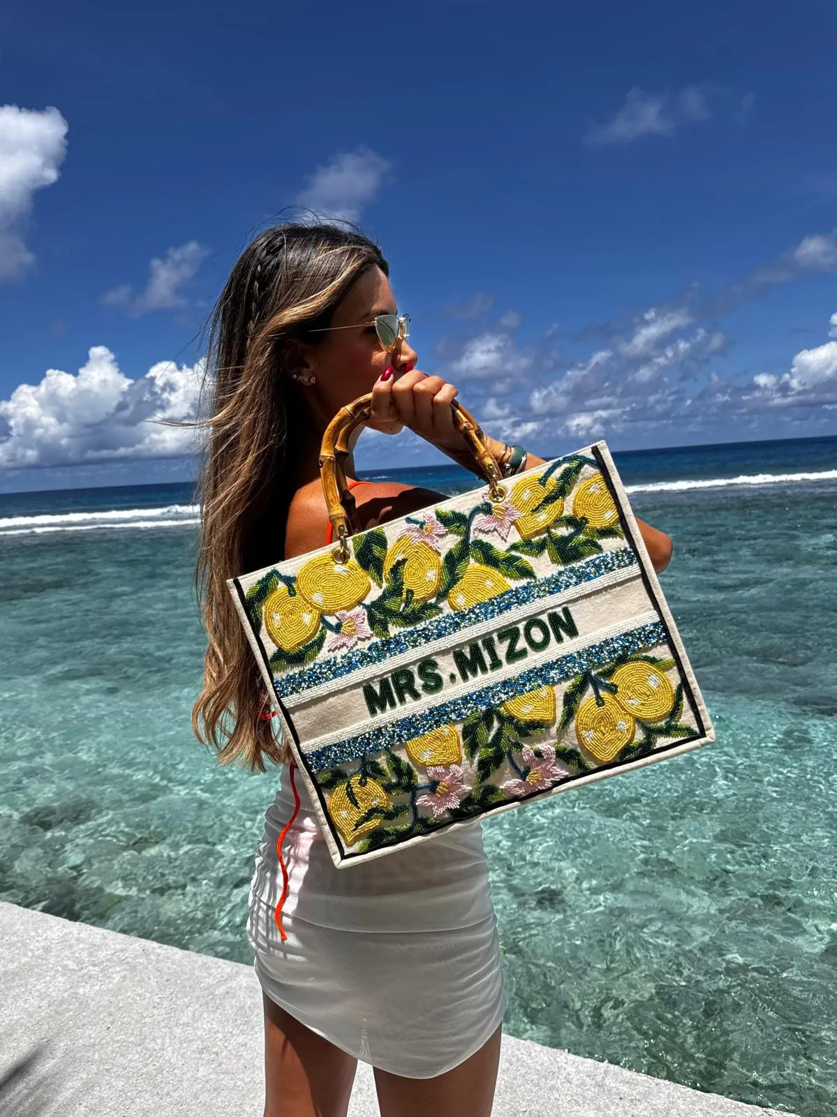 The Juliana Citron Beaded Tote LAST CHANCE sold by Lily and Bean product image thumbnail 2