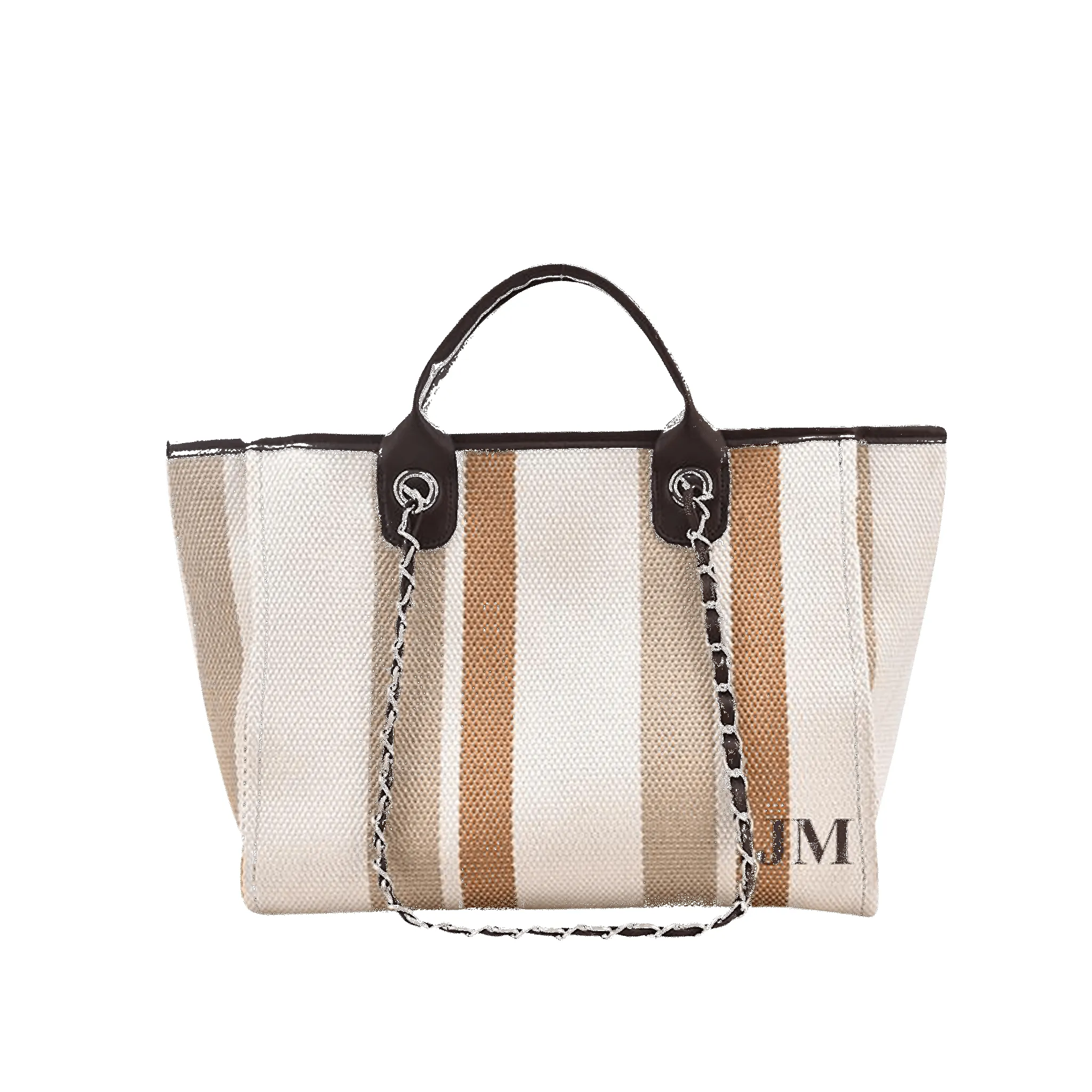 The Summer Stripe Tote - Cocoa - Medium sold by Lily and Bean