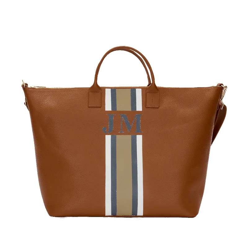 Egerton Italian Leather Bag - Tan made by Lily and Bean