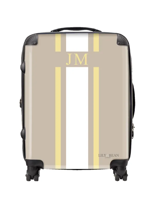 Hardshell Luggage - Yellow & White made by Lily and Bean