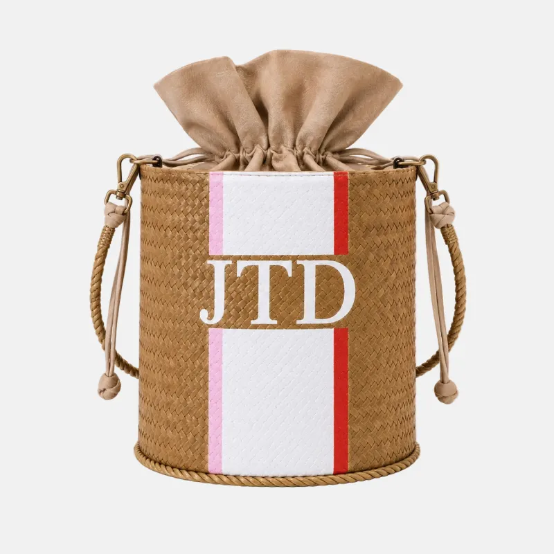 Straw Bucket Bag made by Lily and Bean
