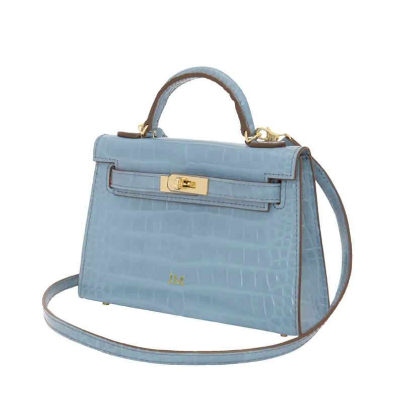 Lily & Bean Hettie The Croc Style Mini Bag -Haze Blue sold by Lily and Bean