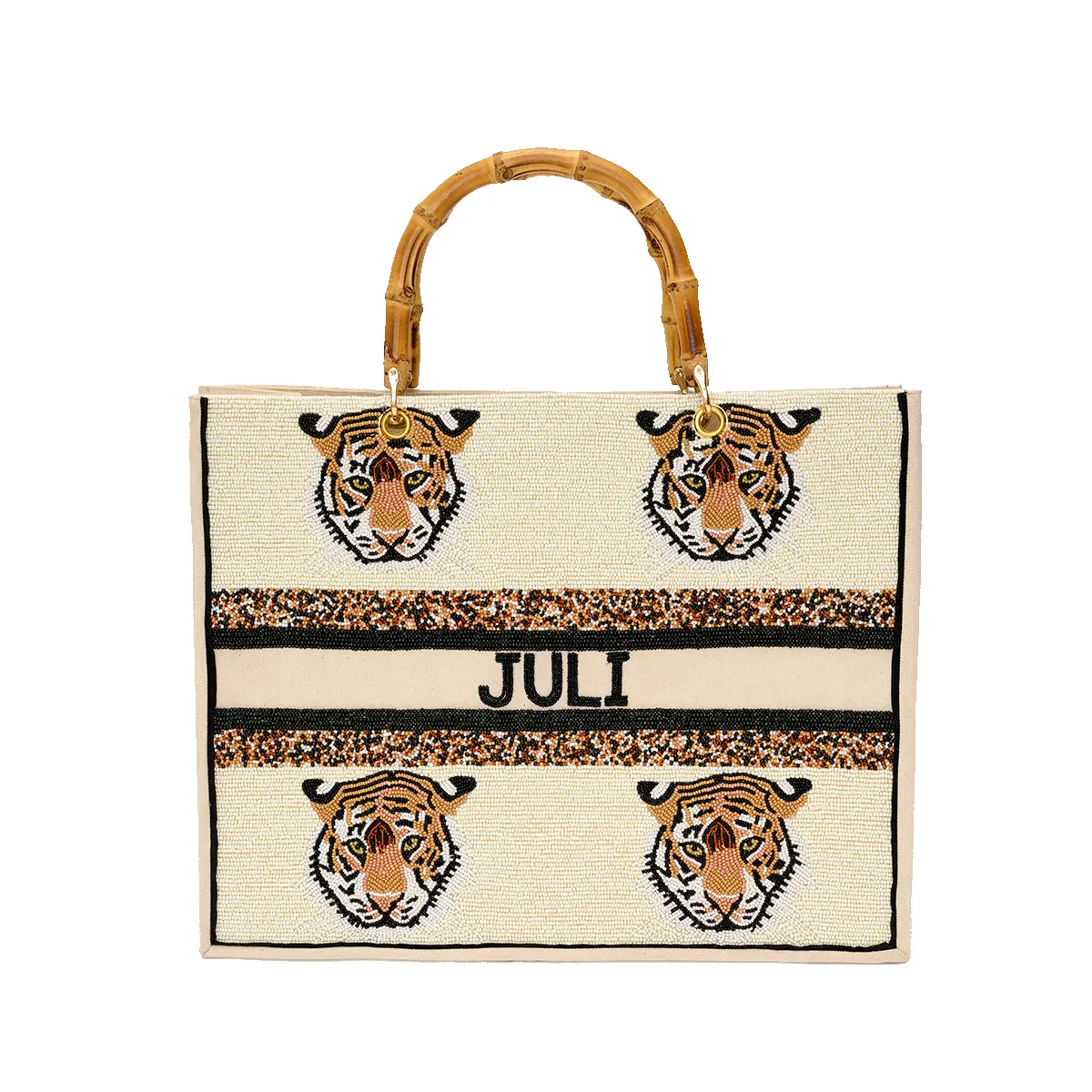 The Juliana Savanna Beaded Tote sold by Lily and Bean