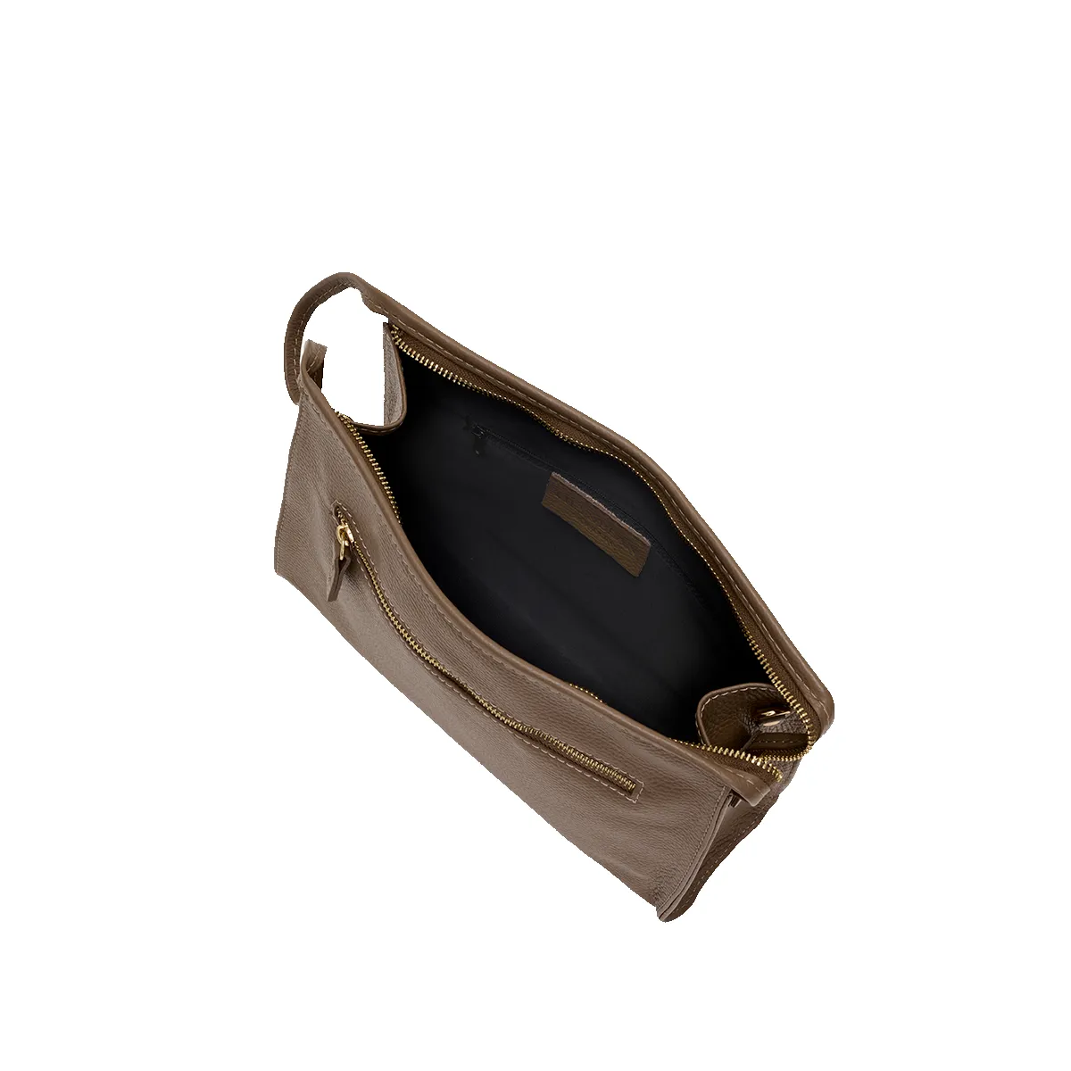 Egerton Italian Leather Cosmetic Bag - Mocha sold by Lily and Bean product image thumbnail 2