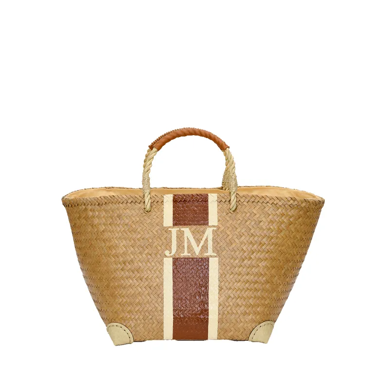 Rope Handled Straw Painted Tote sold by Lily and Bean