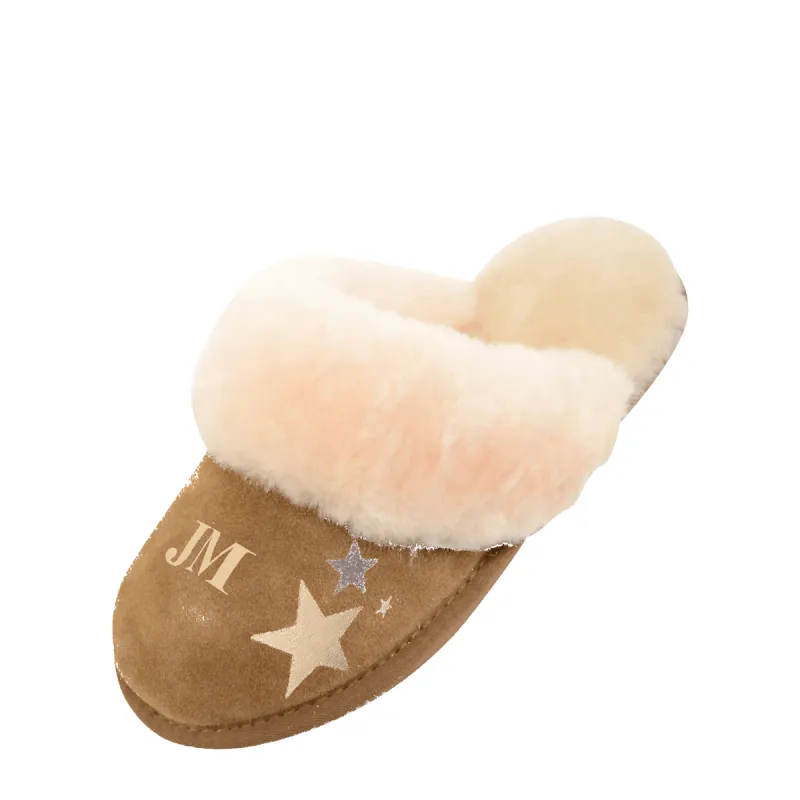 Cosy Sheepskin Slippers - Starry sold by Lily and Bean