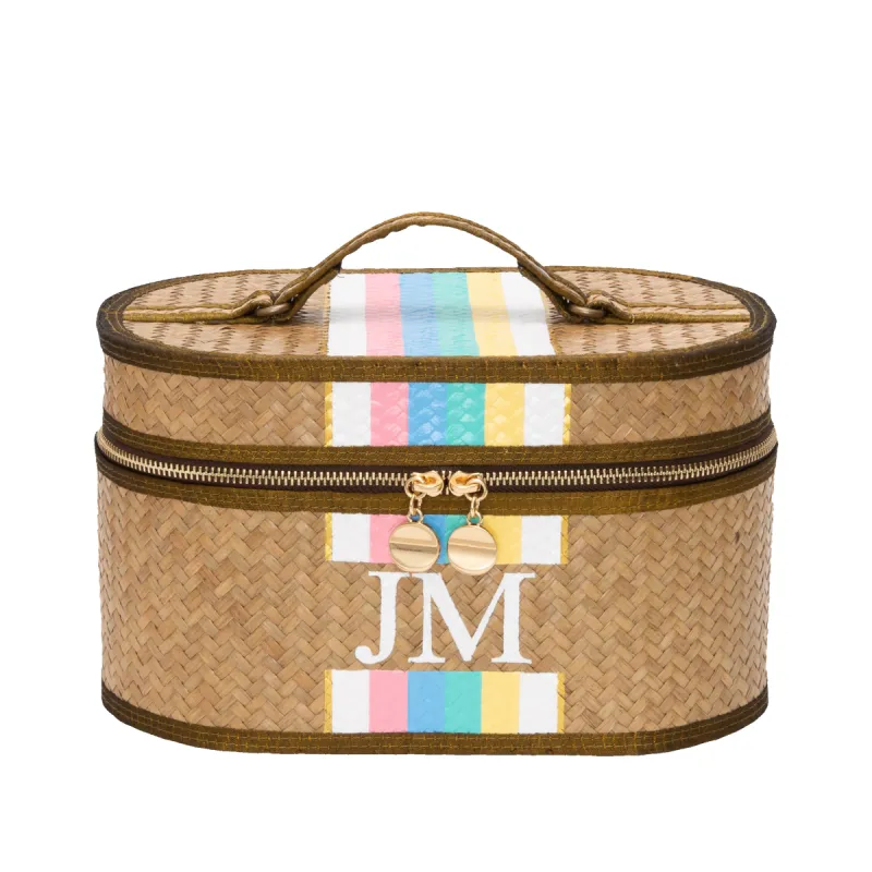 Straw Vanity Case - Rainbow sold by Lily and Bean