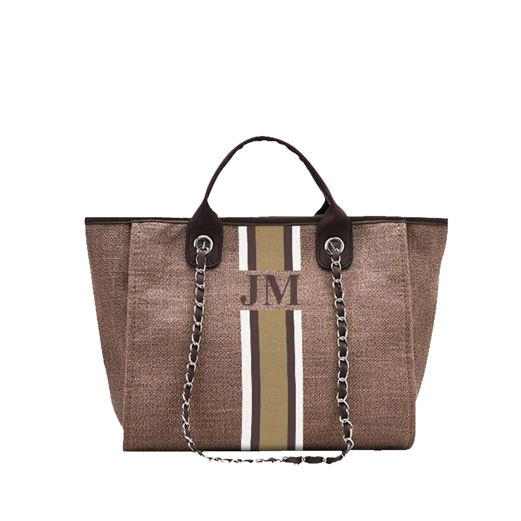 The Lily Canvas Medium - Mocha with White, Brown and Beige sold by Lily and Bean