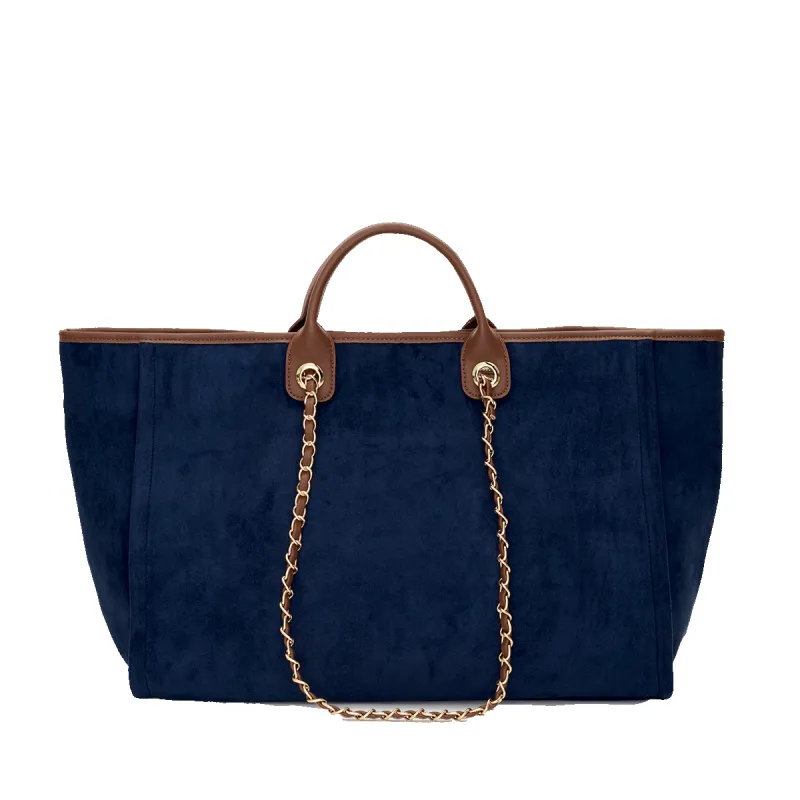 Navy Velvet Bag Jumbo sold by Lily and Bean