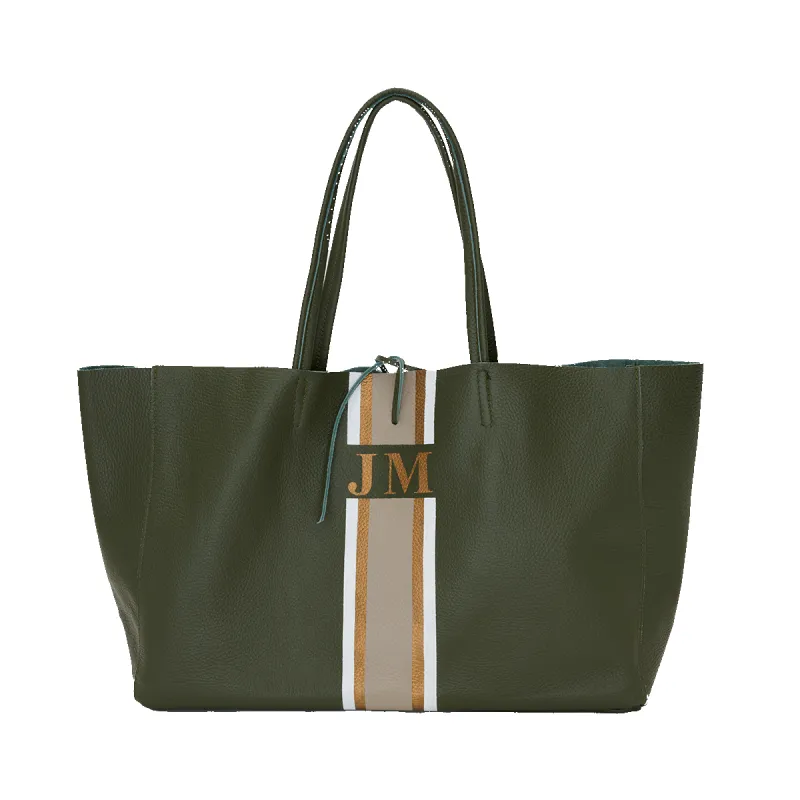 Egerton Shopper - Army Green - Design Your Own sold by Lily and Bean