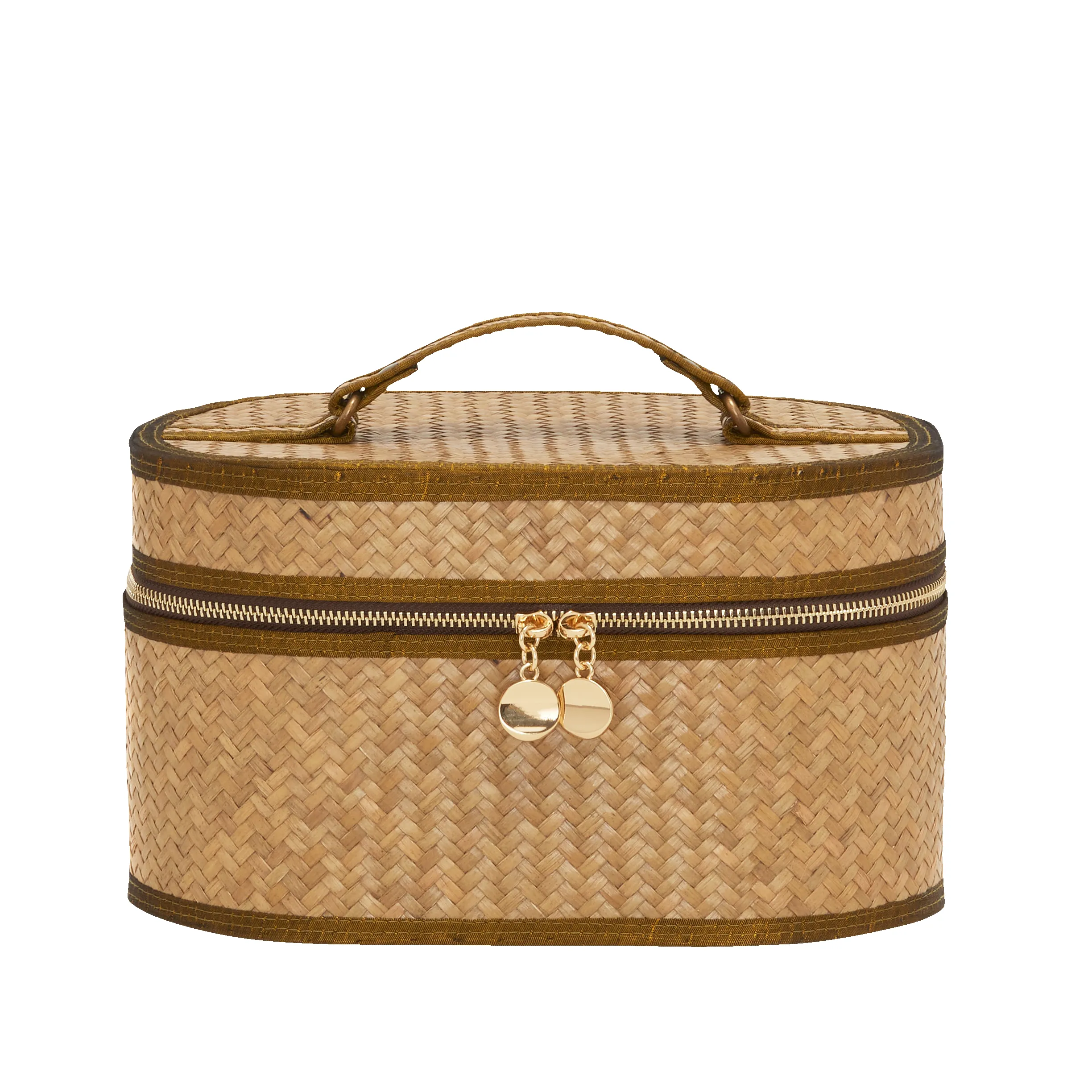 Straw Vanity Case - Navy & White sold by Lily and Bean product image thumbnail 2