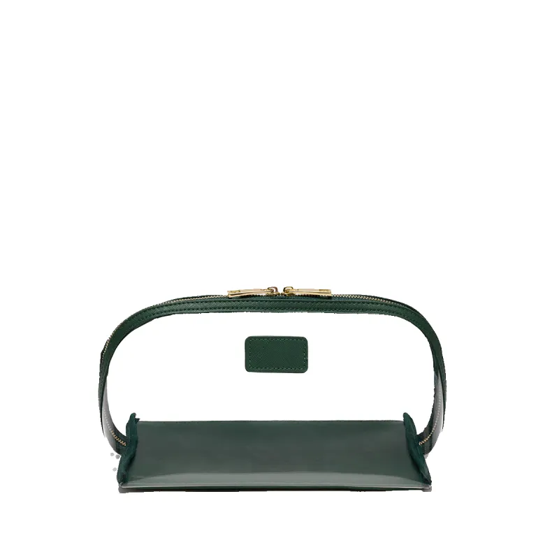 L&B - Transparent Makeup Holder - Racing Green sold by Lily and Bean