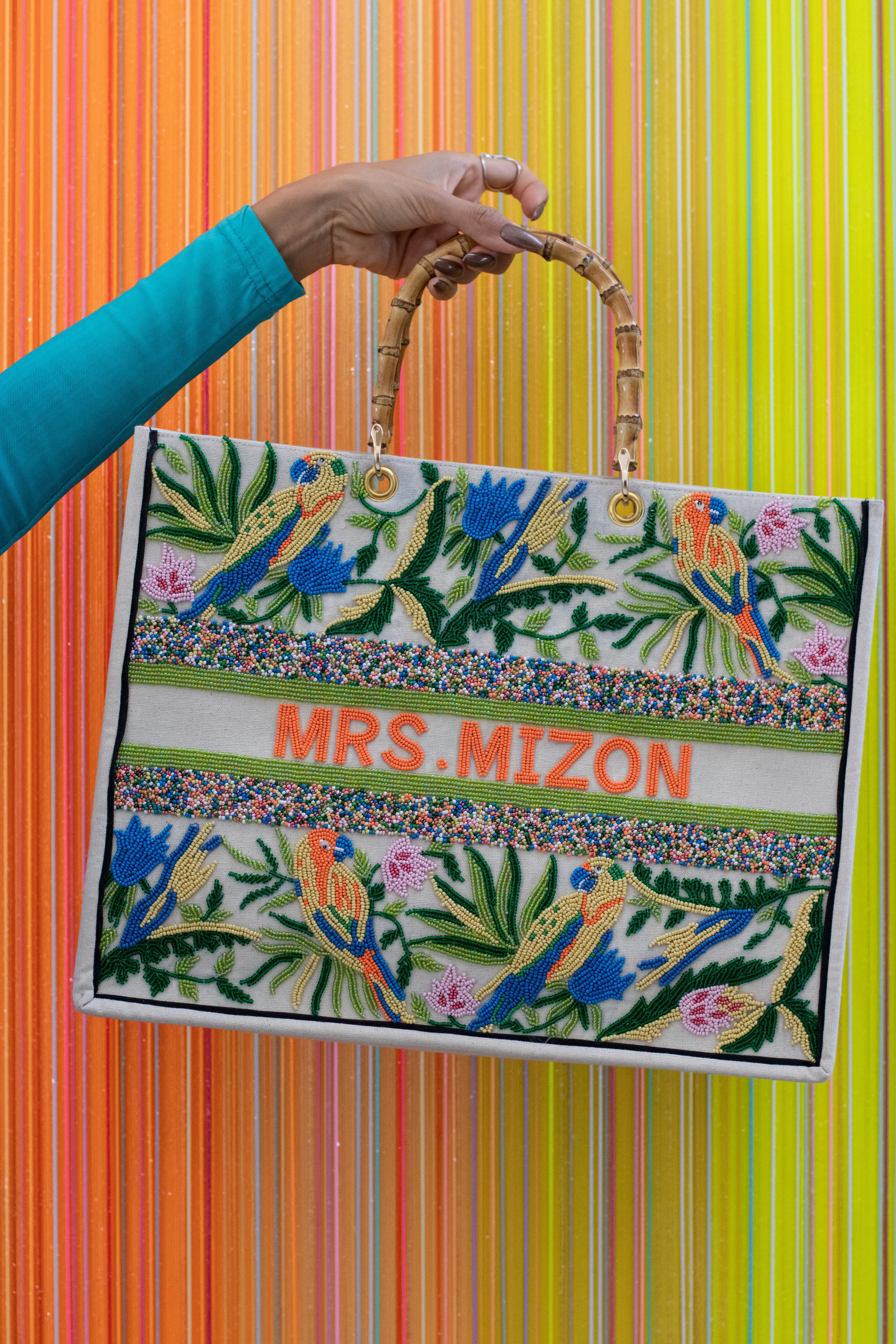 The Juliana Lovebirds Beaded Tote sold by Lily and Bean product image thumbnail 2