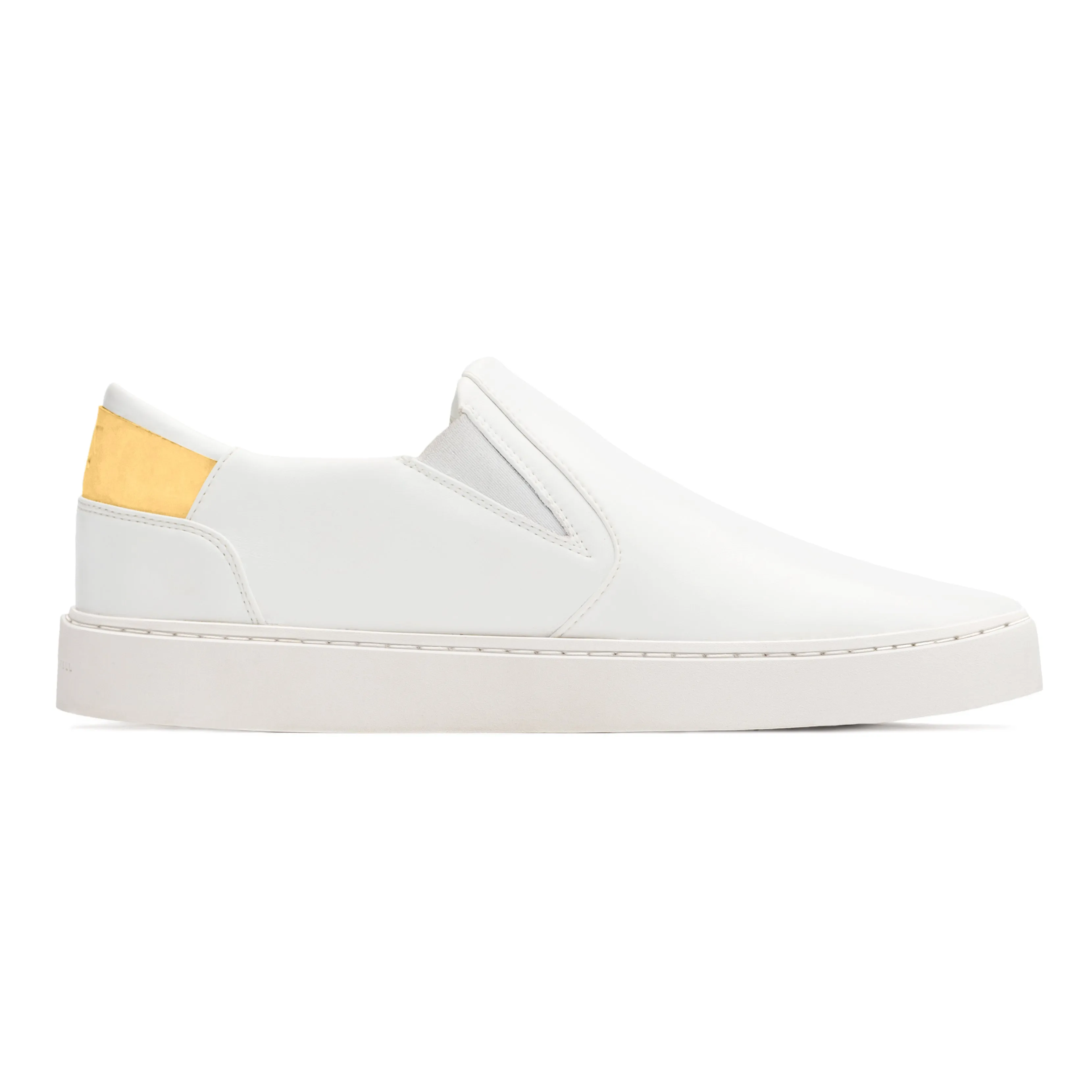 Women's Slip On | White-Starstruck Yellow sold by Thousand Fell