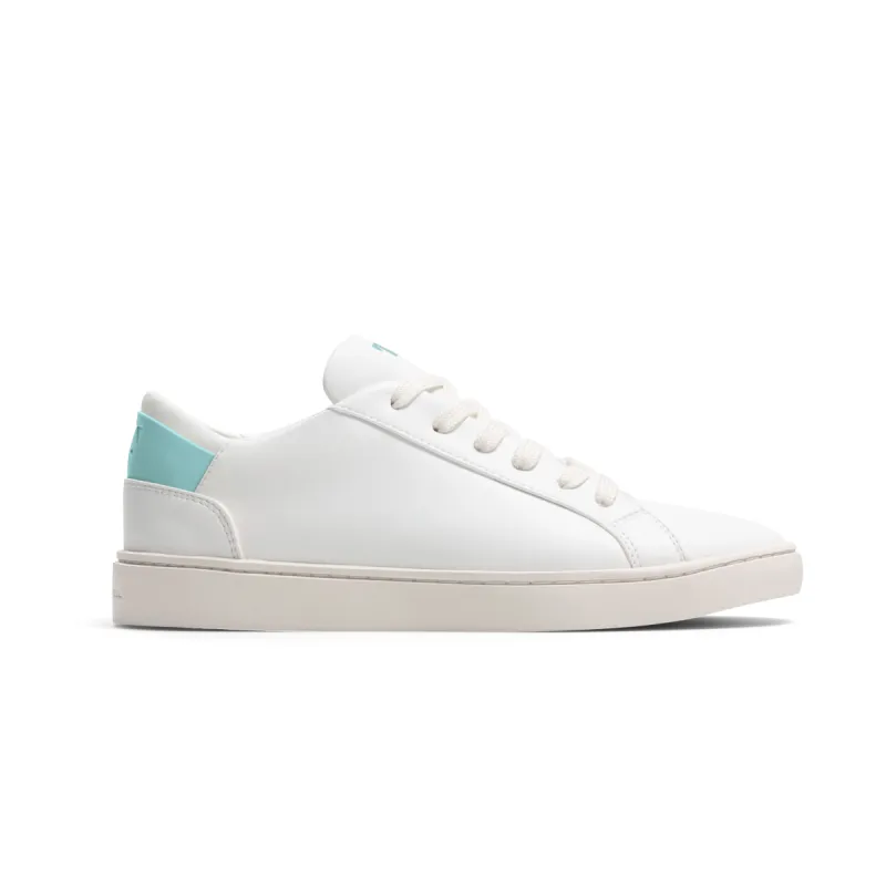 Women's Lace Up | White-Aqua sold by Thousand Fell