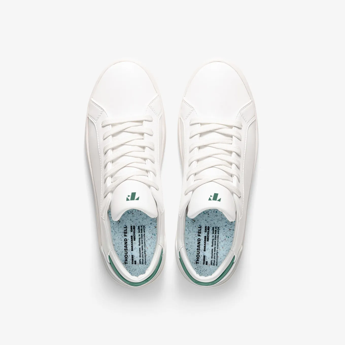 Men's Lace Up | White-Emerald sold by Thousand Fell product image thumbnail 4
