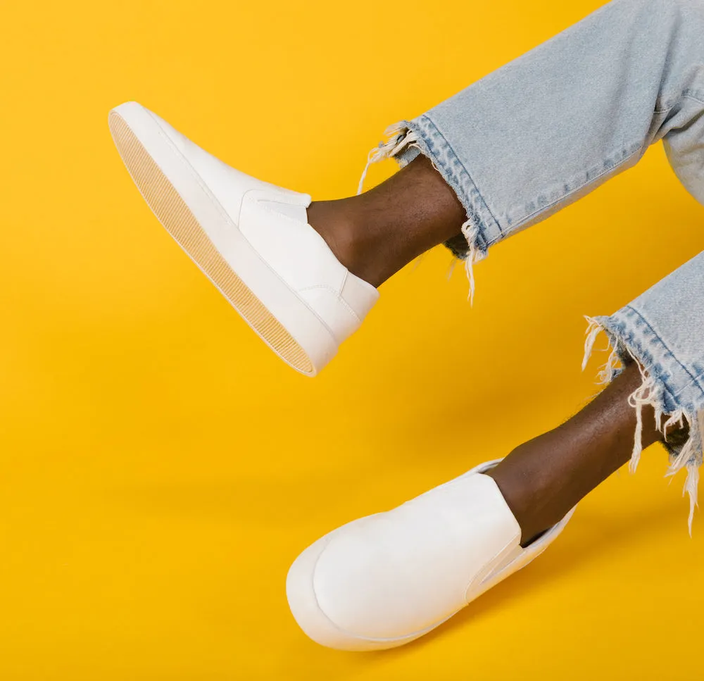 Men's Slip On | White-Starstruck Yellow sold by Thousand Fell product image thumbnail 3