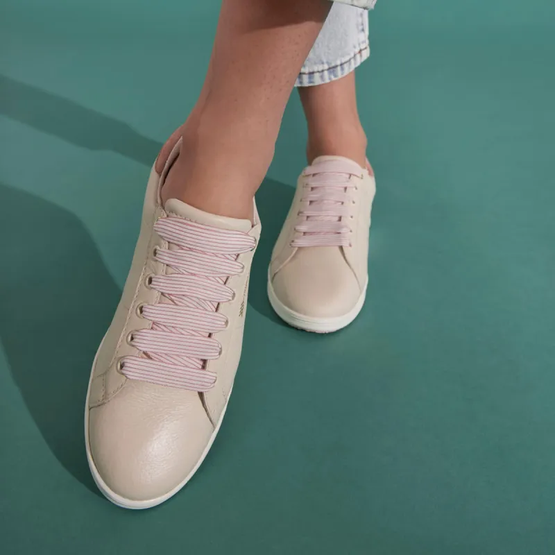 SHOELACE White/Dusty Pink Stripe sold by FRANKIE4