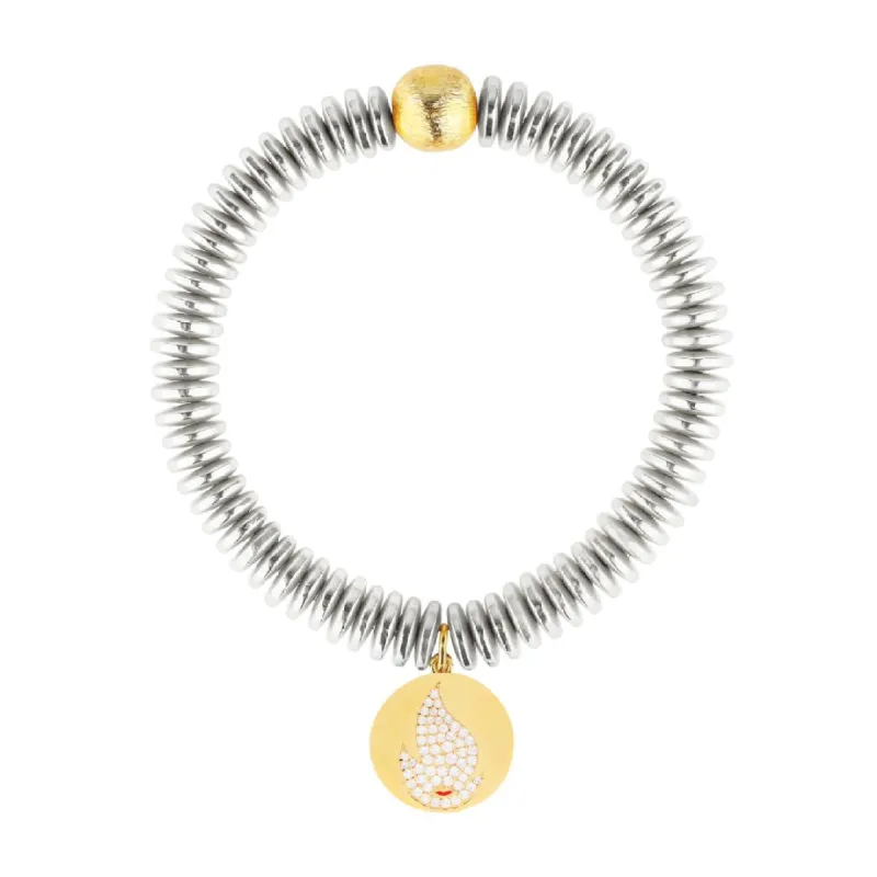 Galleon Olympic Inspired Bracelet - Silver sold by BuDhaGirl