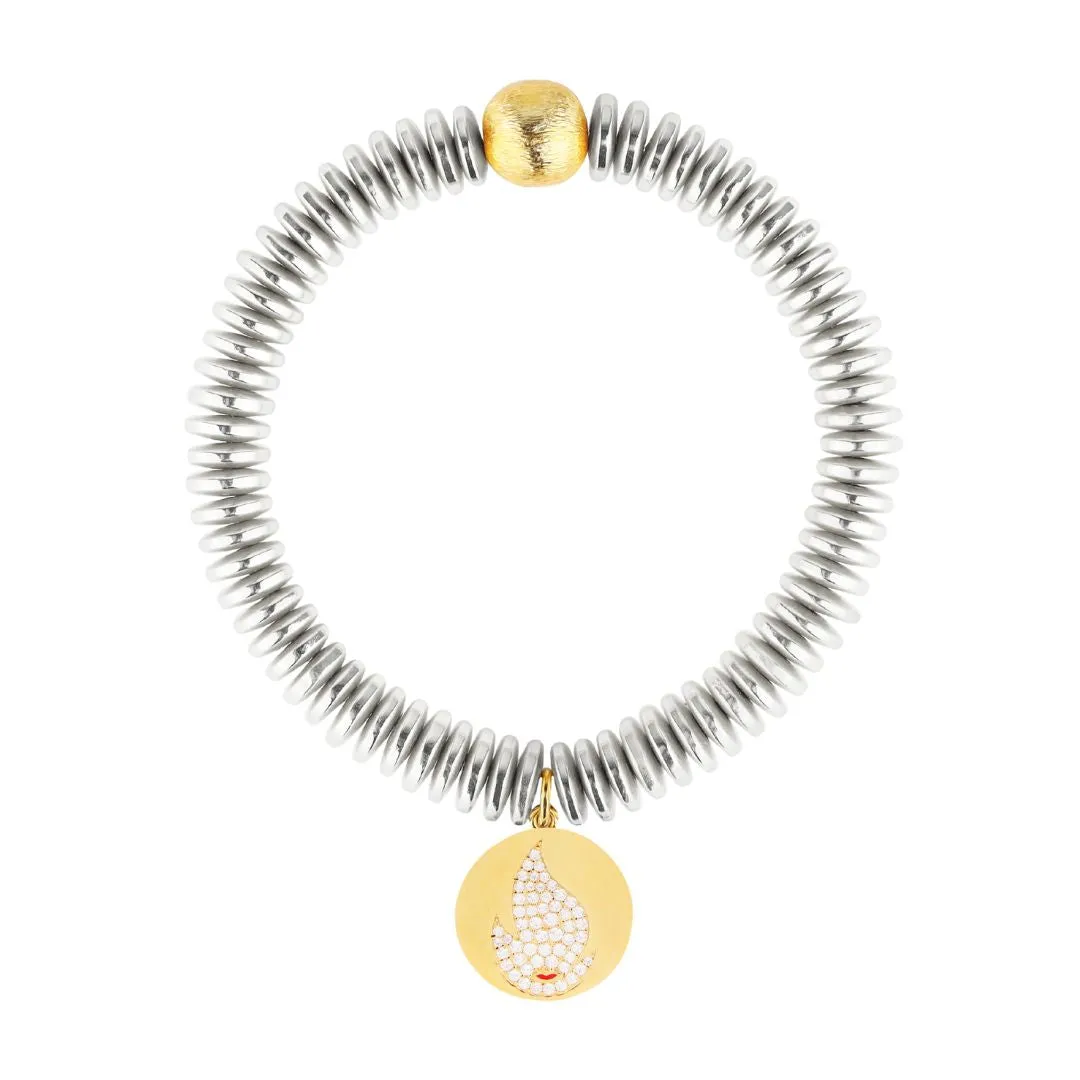 Galleon Olympic Inspired Bracelet - Silver sold by BuDhaGirl