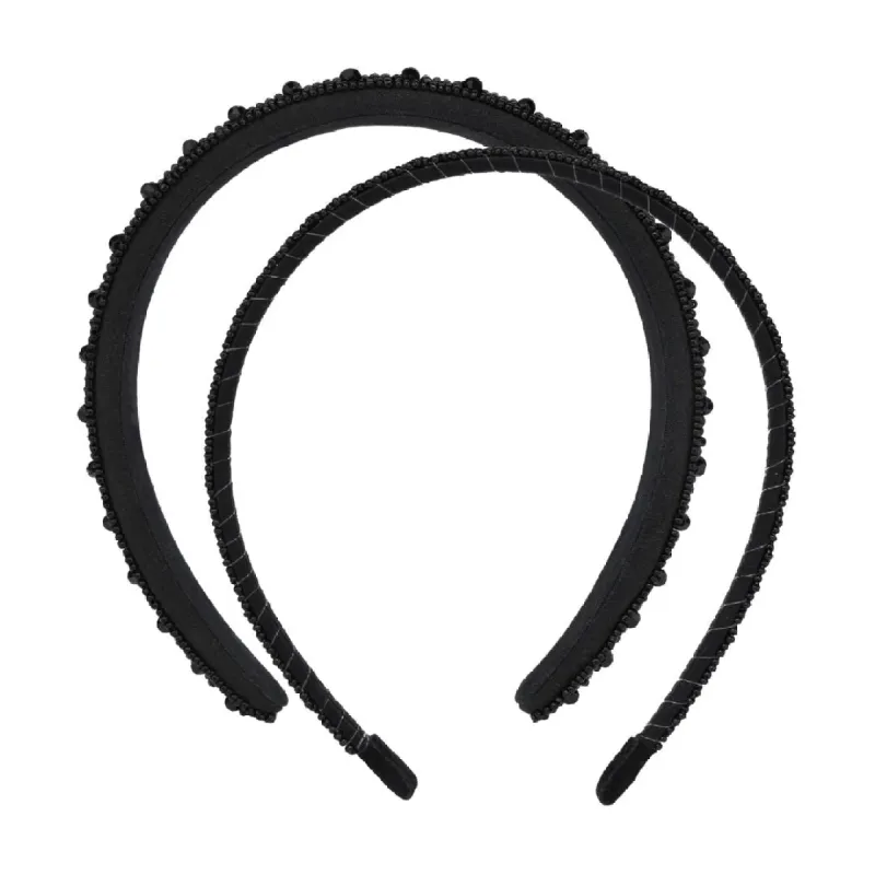 Plaza Duo Headbands - Black made by BuDhaGirl