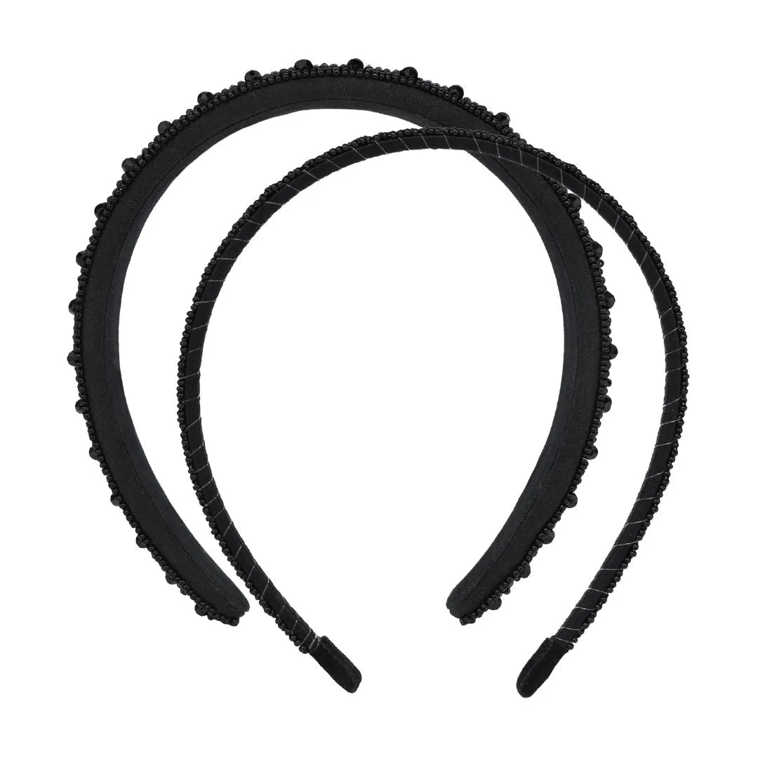 Plaza Duo Headbands - Black sold by BuDhaGirl