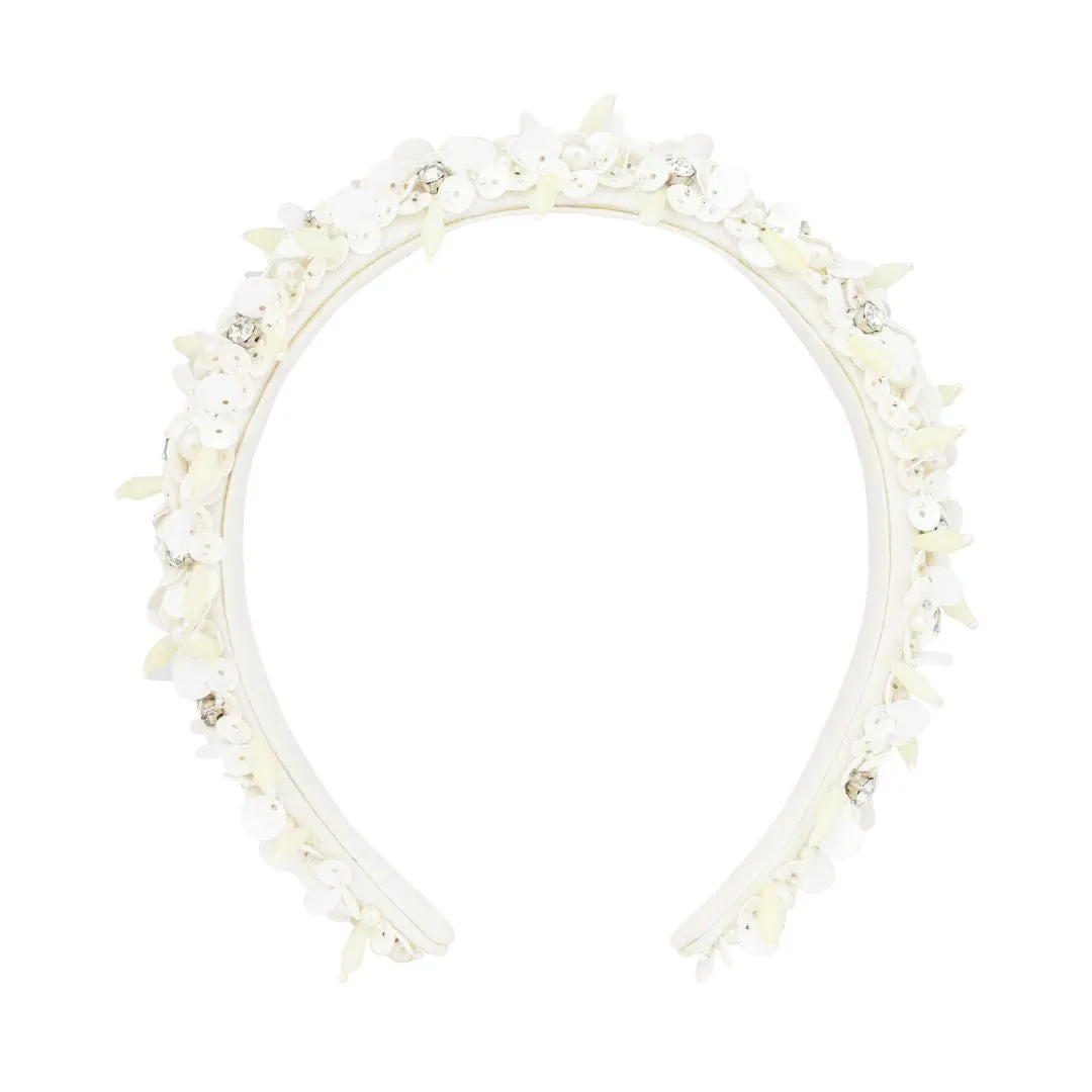 Diva Headband - White/Silver sold by BuDhaGirl