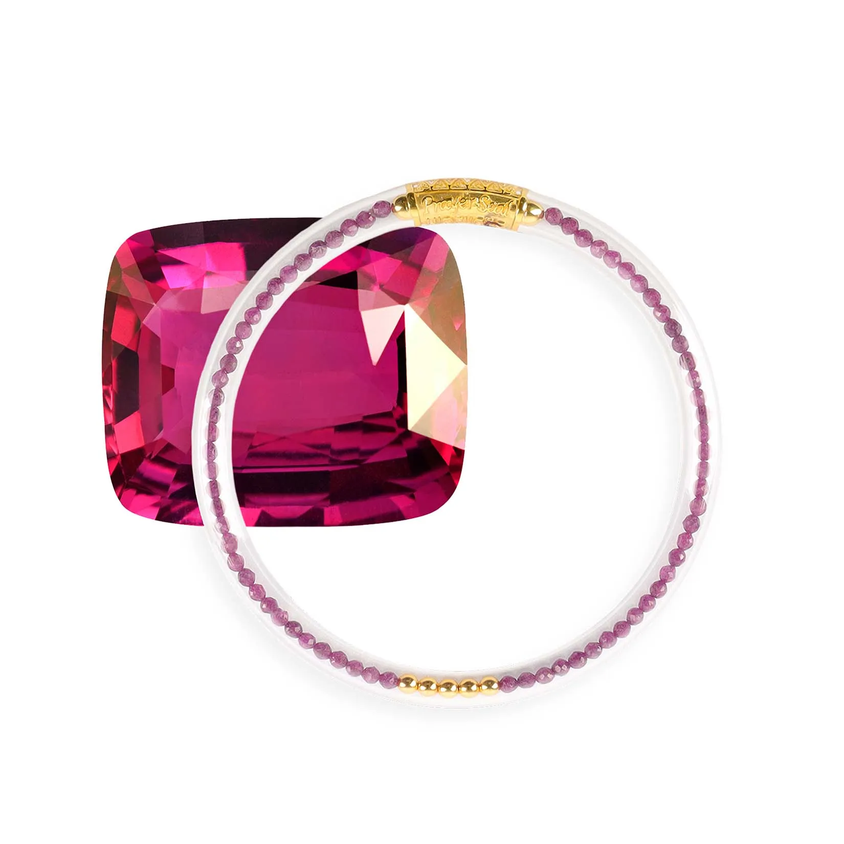 Ruby Luxe All Weather Bangle® (AWB®) - Serenity Prayer sold by BuDhaGirl product image thumbnail 2